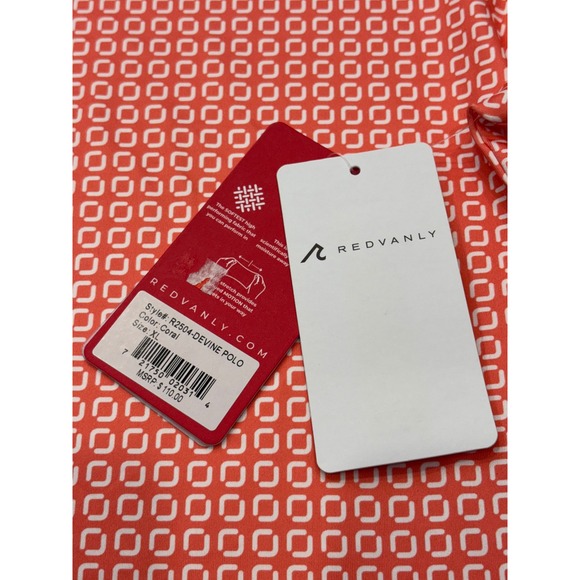 NWT Men's REDVANLY Spring Devine Polo - XL - Coral - Picture 4 of 8